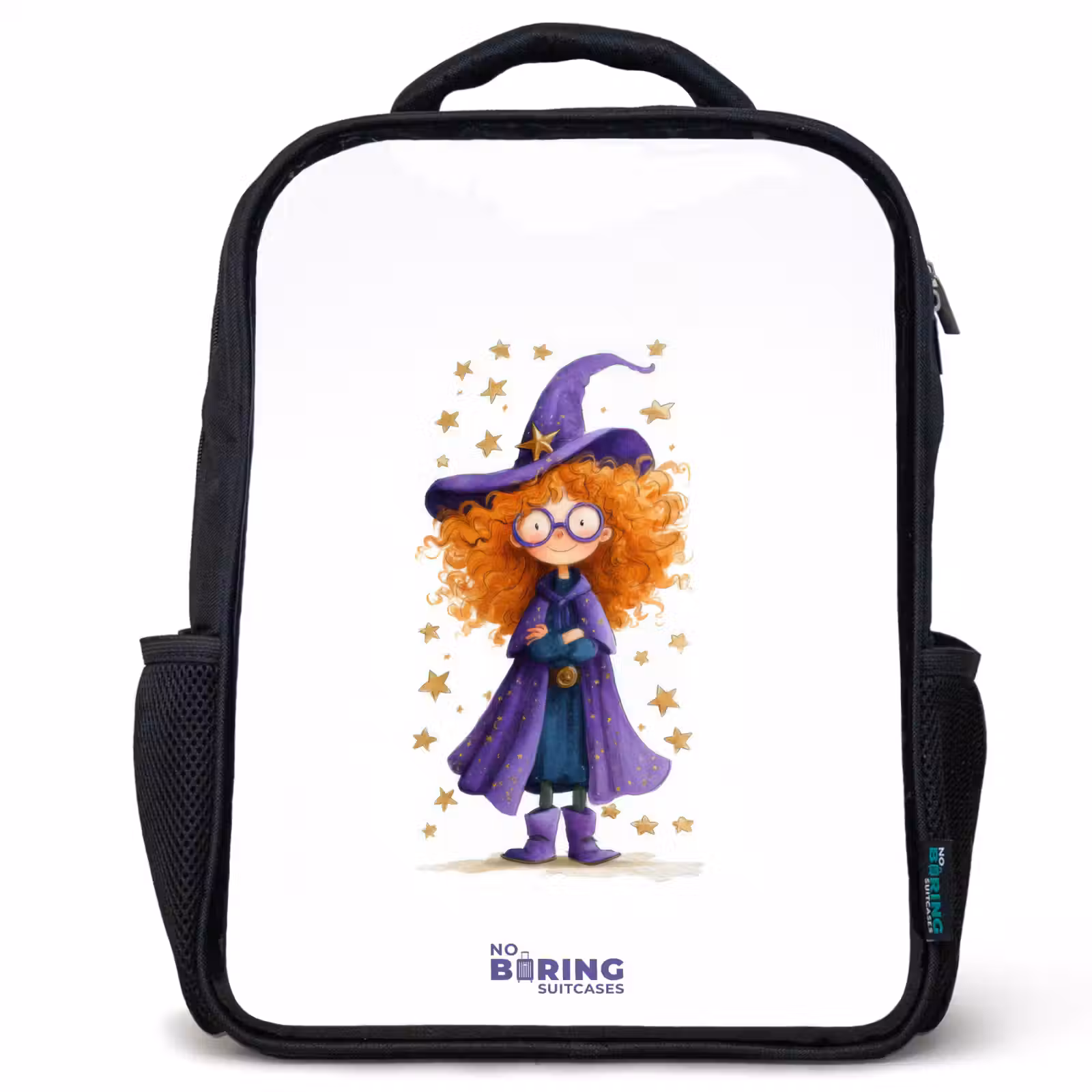 Kinderrucksack - Schwarz - Sternenzauber mit Locken — 1