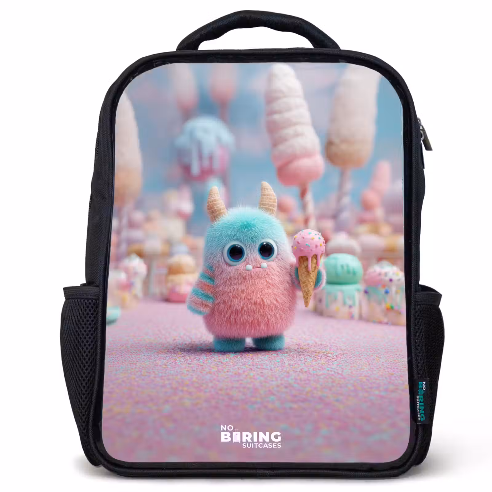 Kinderrucksack - Schwarz - Süßes Monster Süßigkeiten Abenteuer — 1
