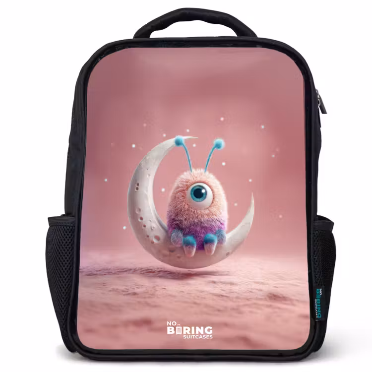 Kinderrucksack - Schwarz - Mondwippe mit Fluffy Weasel — 1