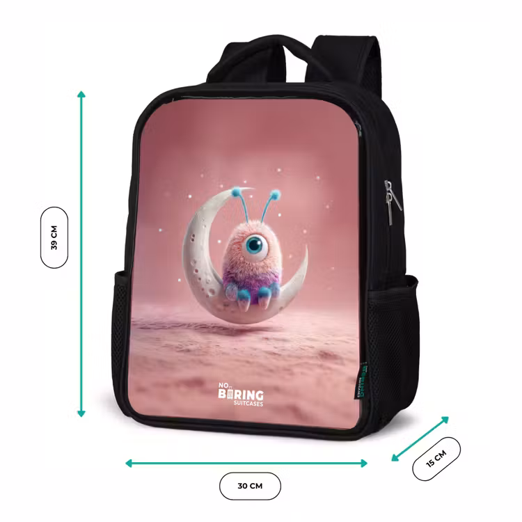 Kinderrucksack - Schwarz - Mondwippe mit Fluffy Weasel — 6