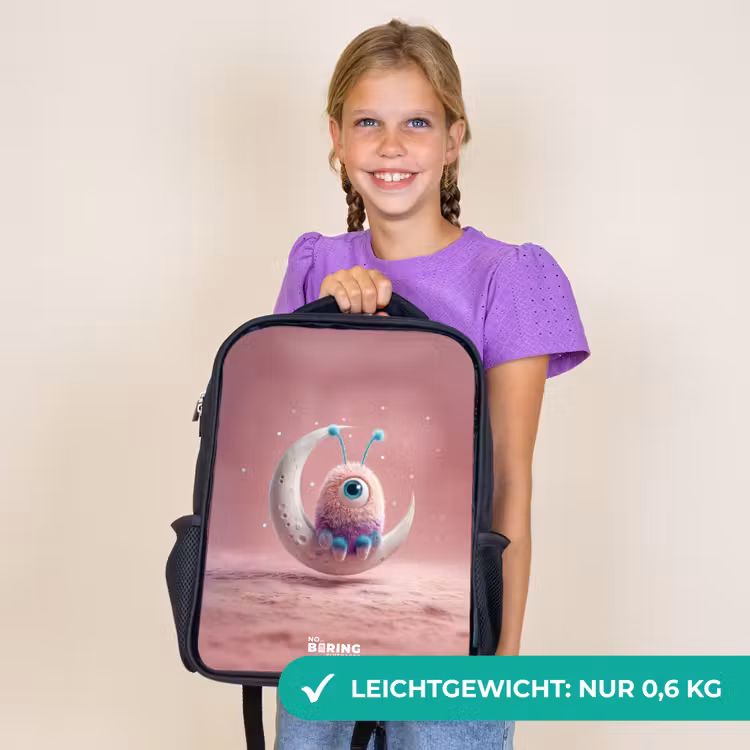 Kinderrucksack - Schwarz - Mondwippe mit Fluffy Weasel — 7