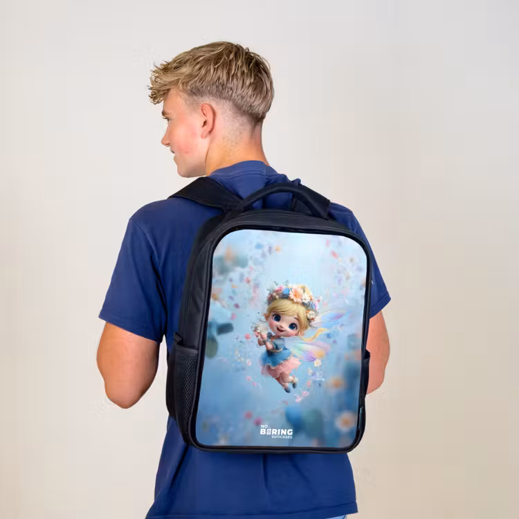 Kinderrucksack - Schwarz - Schmetterling Fee in Flower Air — 3