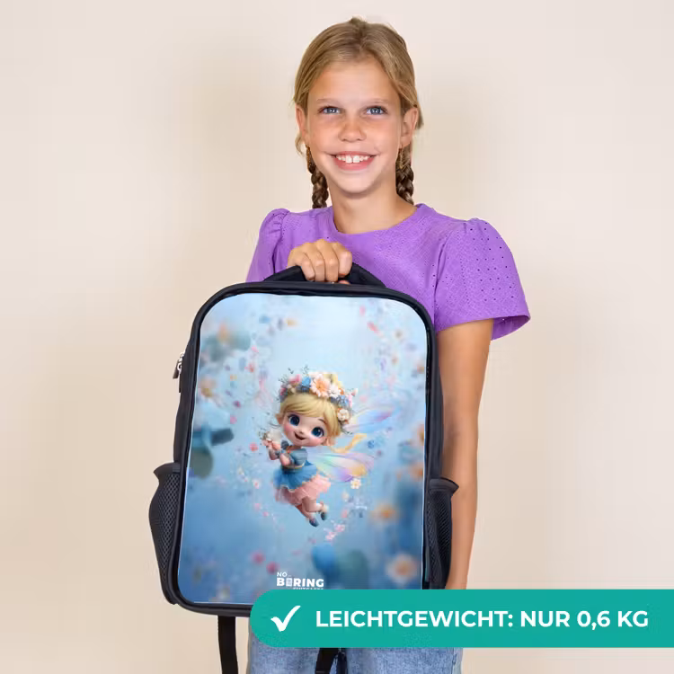 Kinderrucksack - Schwarz - Schmetterling Fee in Flower Air — 7