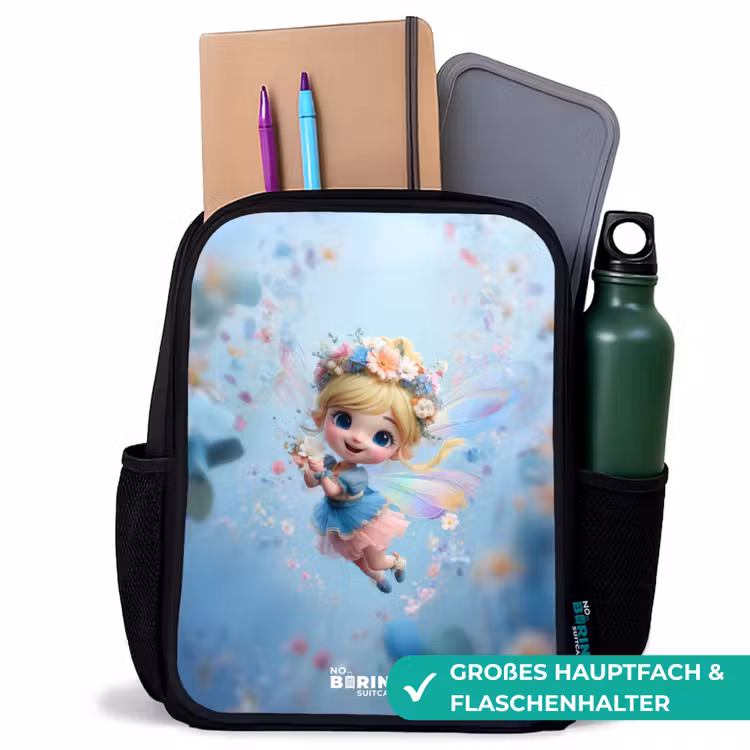 Kinderrucksack - Schwarz - Schmetterling Fee in Flower Air — 8