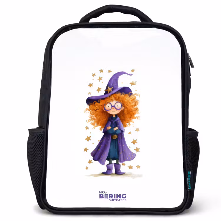 Kinderrucksack - Schwarz - Sternenzauber mit Locken — 1