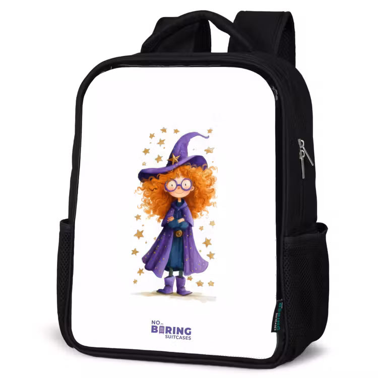 Kinderrucksack - Schwarz - Sternenzauber mit Locken — 4