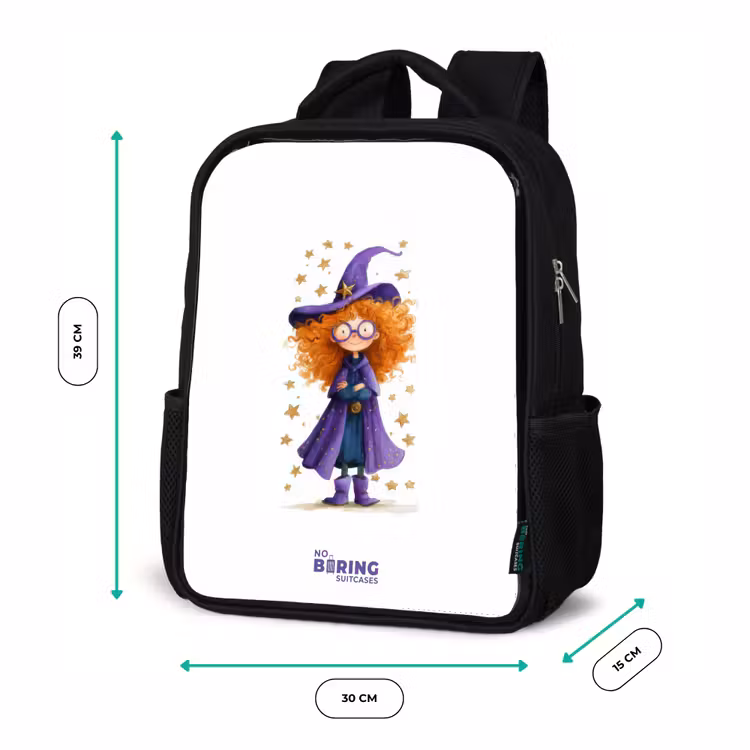 Kinderrucksack - Schwarz - Sternenzauber mit Locken — 6