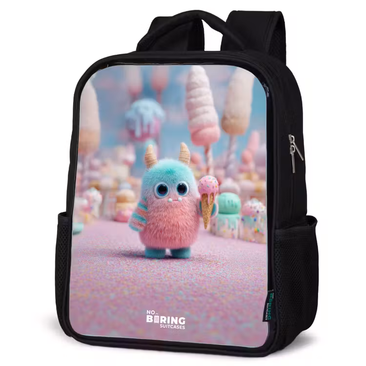 Kinderrucksack - Schwarz - Süßes Monster Süßigkeiten Abenteuer — 4