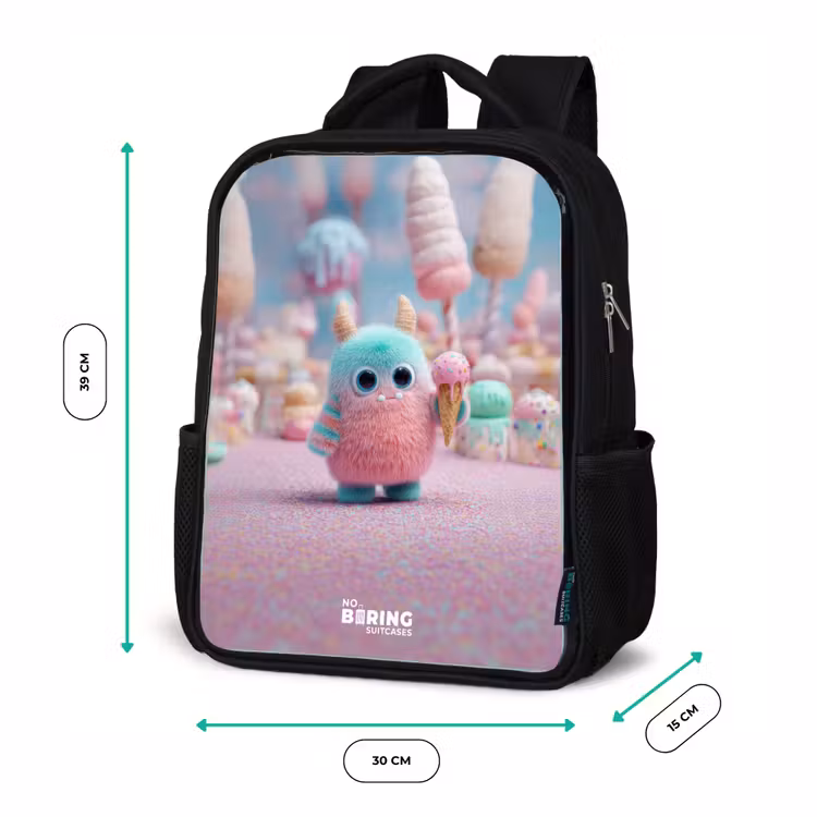 Kinderrucksack - Schwarz - Süßes Monster Süßigkeiten Abenteuer — 6