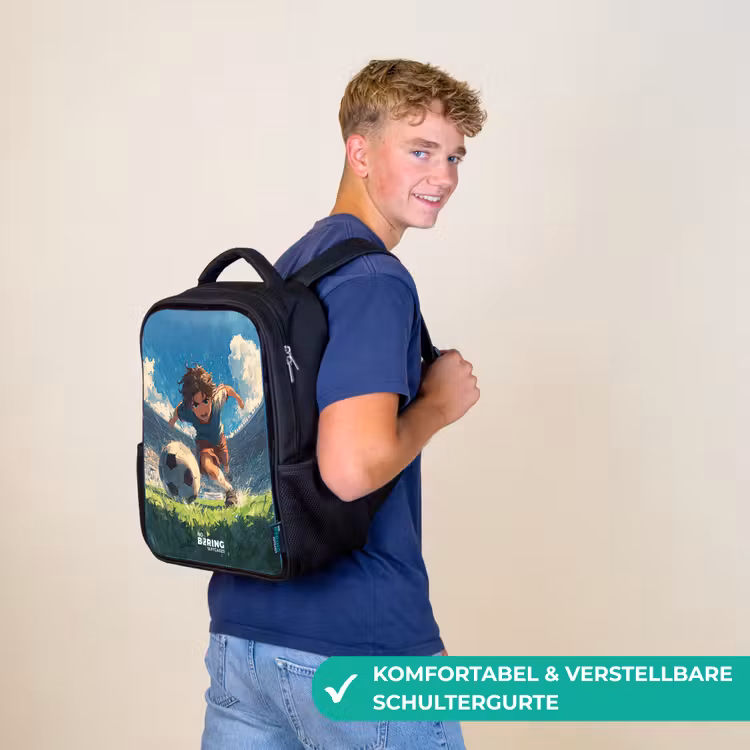 Kinderrucksack - Schwarz - Stadion - Fußball - Junge — 9