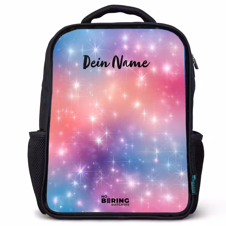 Kinderrucksack - Schwarz - Sterne - Abstrakt - Farben — 1