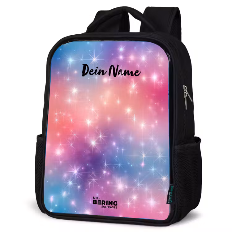 Kinderrucksack - Schwarz - Sterne - Abstrakt - Farben — 4
