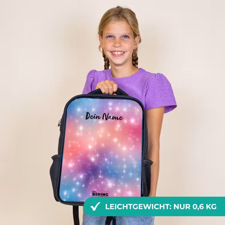 Kinderrucksack - Schwarz - Sterne - Abstrakt - Farben — 7