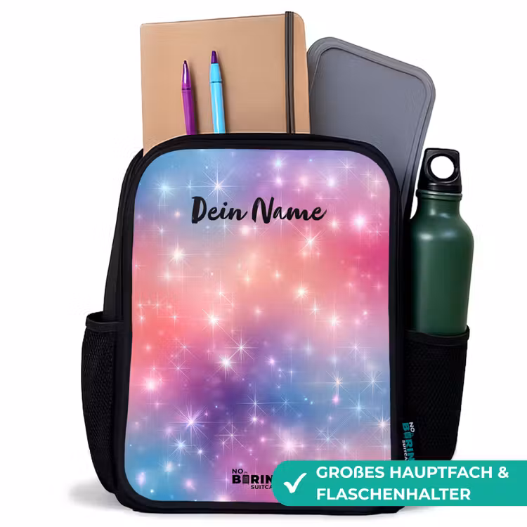 Kinderrucksack - Schwarz - Sterne - Abstrakt - Farben — 8