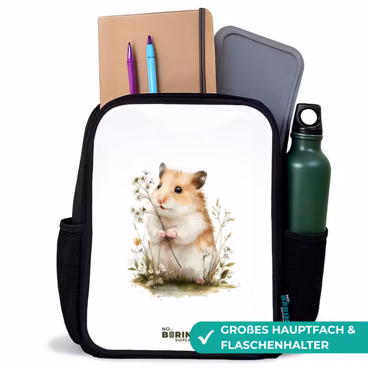 Kinderrucksack - Schwarz - Tier - Natur - Hamster — 8