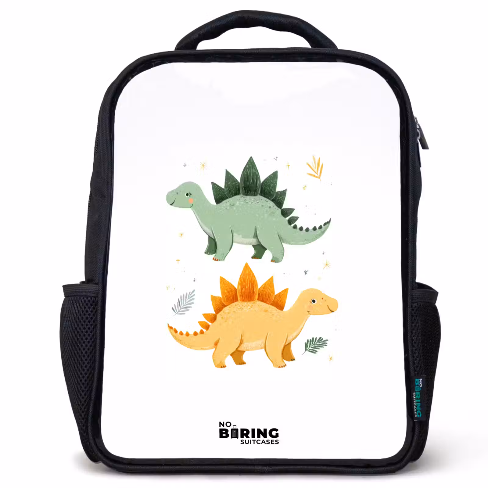 Kinderrucksack - Schwarz - Dinos - Tiere - Grün - Orange — 1
