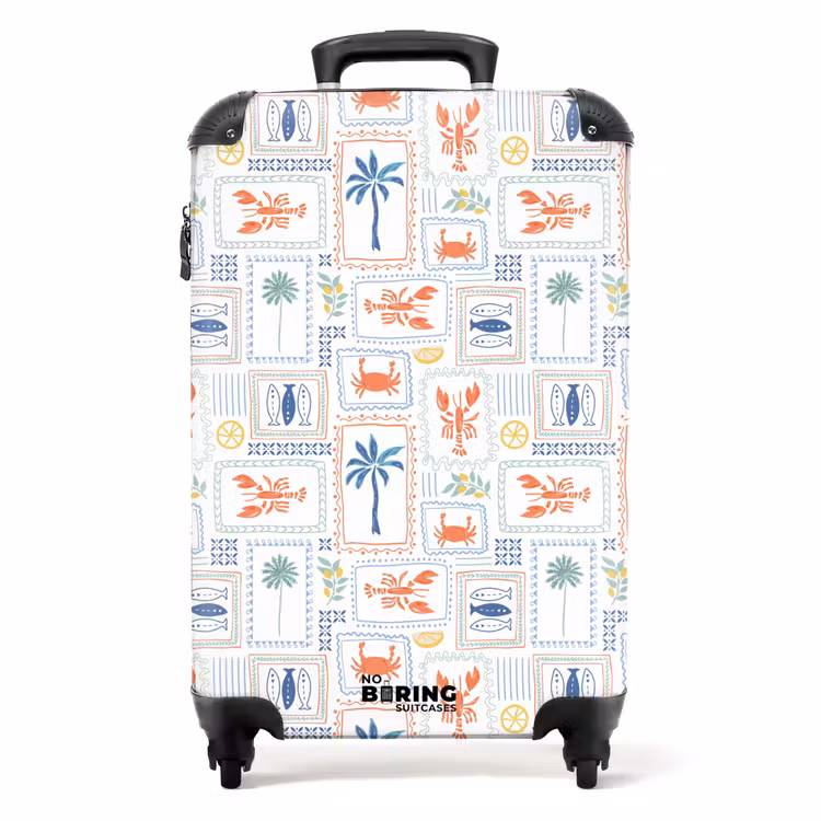 Koffer - Hummer mit Sommermuster bunt — 1