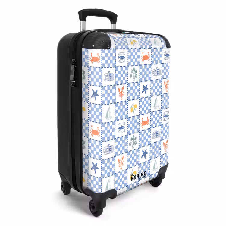 Koffer - Quadratischer Sommerdruck blau — 2