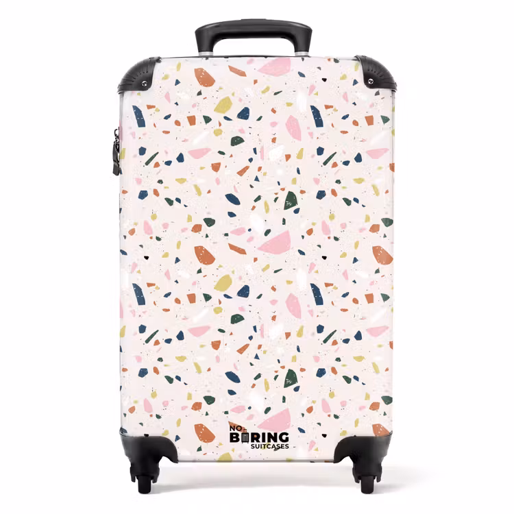 Koffer - Terrazzo-Muster bunt hellrosa — 1