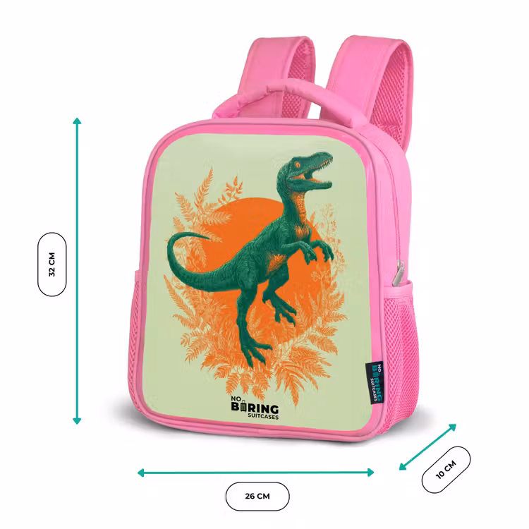 Kinderrucksack - Rosa - Dino - Natur - Grün — 2