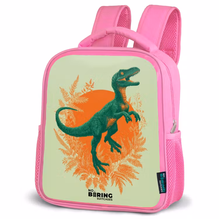 Kinderrucksack - Rosa - Dino - Natur - Grün — 4