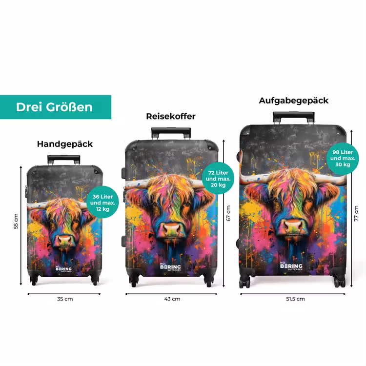 Koffer - Schottische Highlander als Graffiti-Kunst — 3