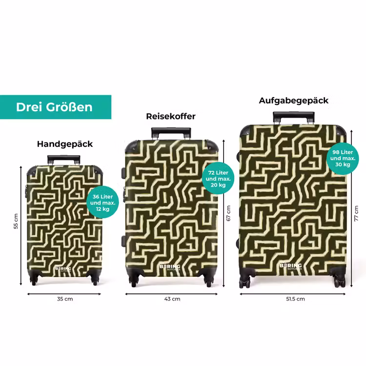 Koffer - Linien - Abstrakt - Grün — 3