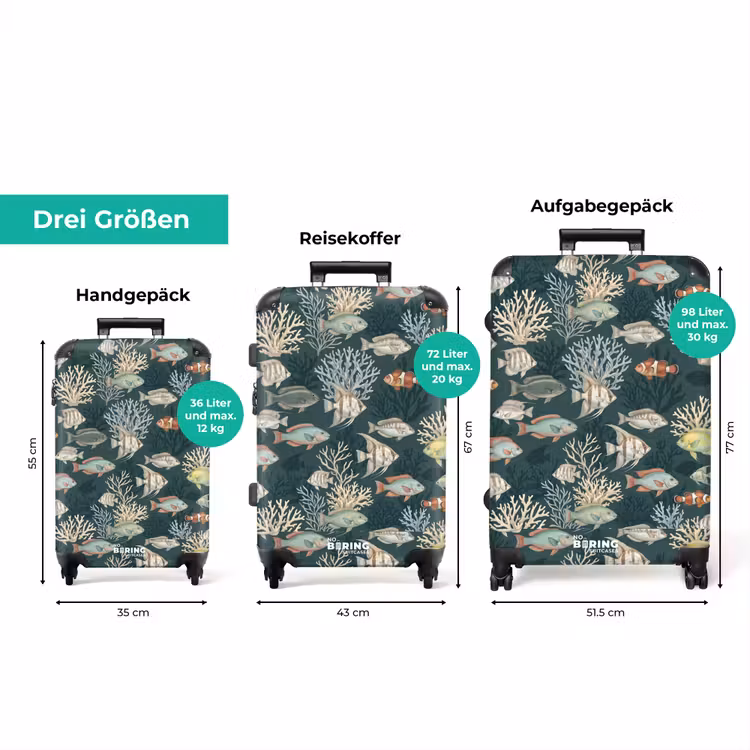 Koffer - Fisch – Koralle – Unterwasser – Illustration — 3