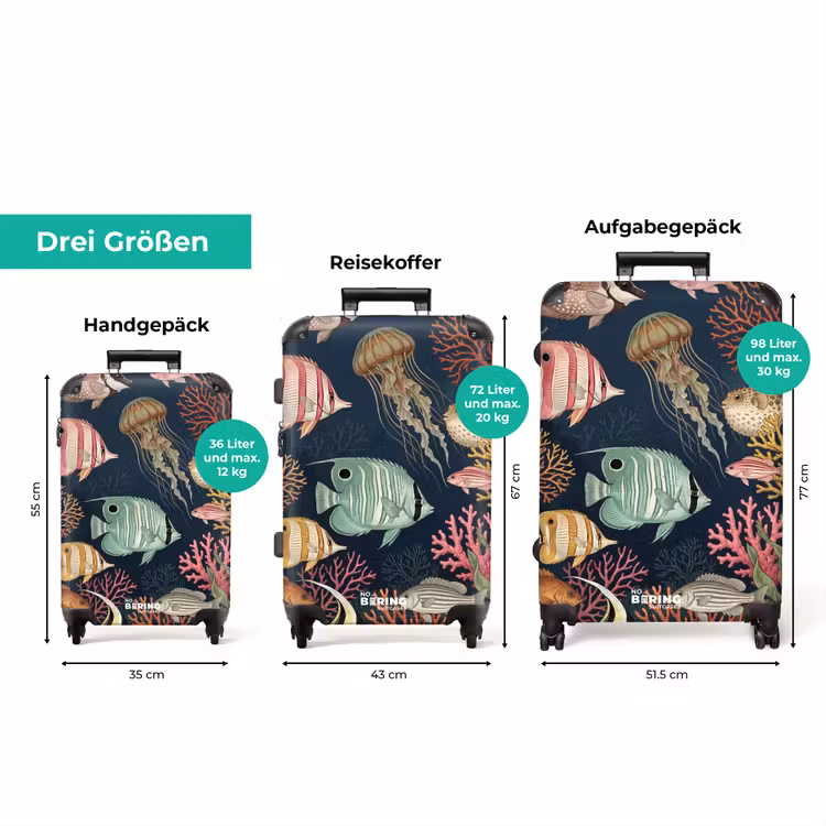 Koffer - Fisch – Koralle – Unterwasser – Illustration — 3