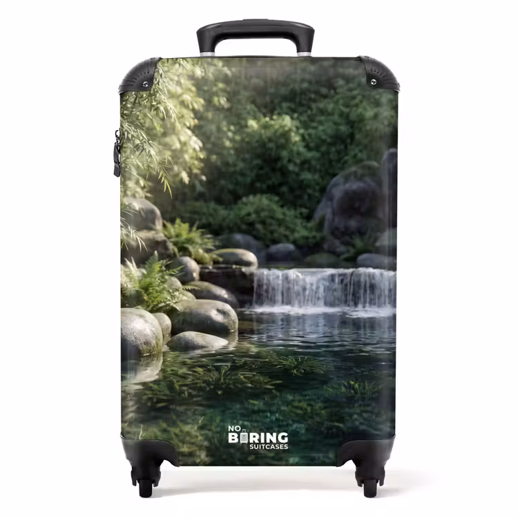 Koffer - Bach – Wasserfall – Natur – Grün — 1