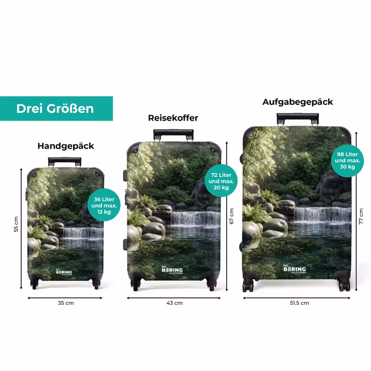 Koffer - Bach – Wasserfall – Natur – Grün — 3