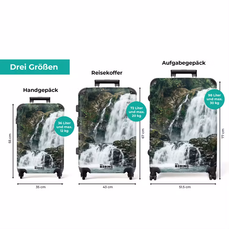 Koffer - Wasserfall – Wald – Natur – Grün — 3