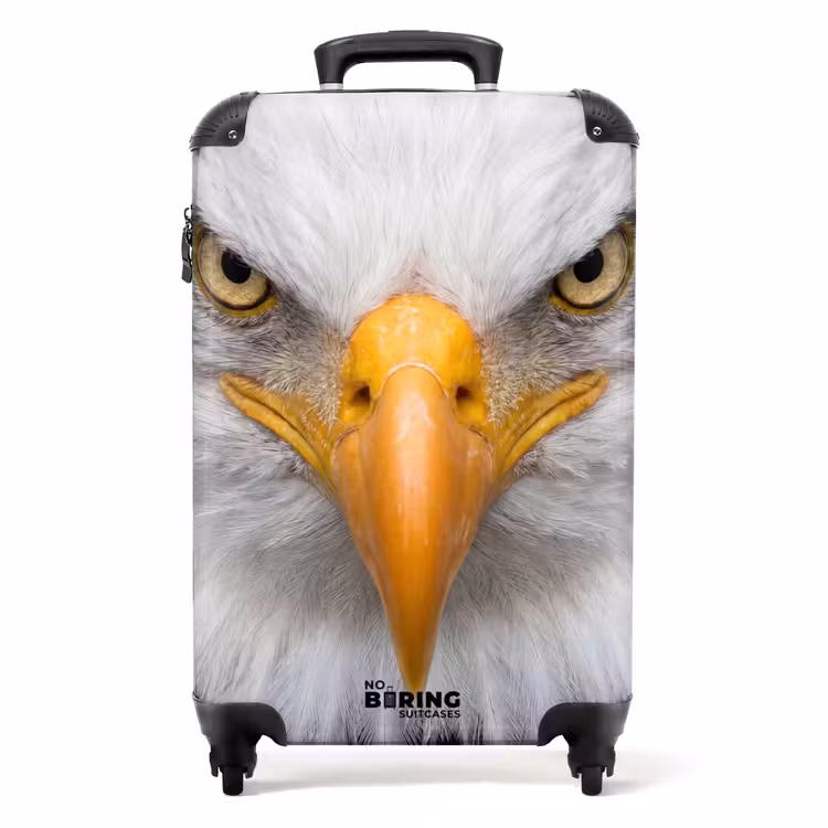 Koffer - Amerikanisch – Weißkopfseeadler – Porträt – Gelb — 1