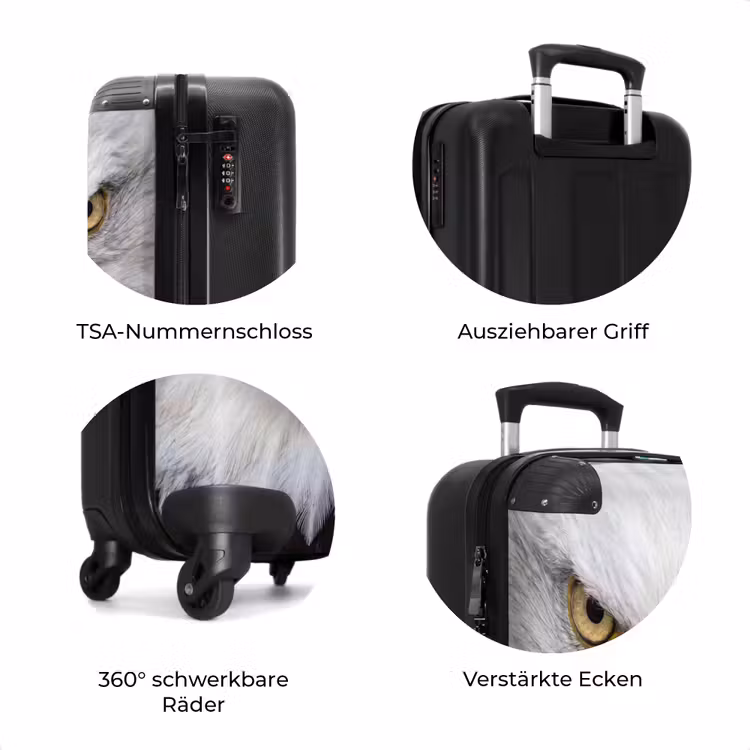 Koffer - Amerikanisch – Weißkopfseeadler – Porträt – Gelb — 8