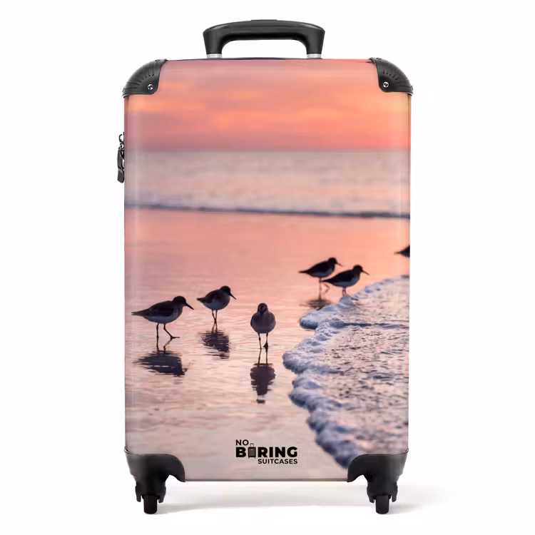 Koffer - Möwen – Strand – Meer – Rosa — 1