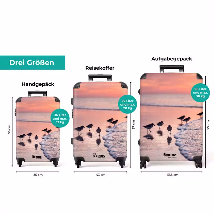 Koffer - Möwen – Strand – Meer – Rosa — 3