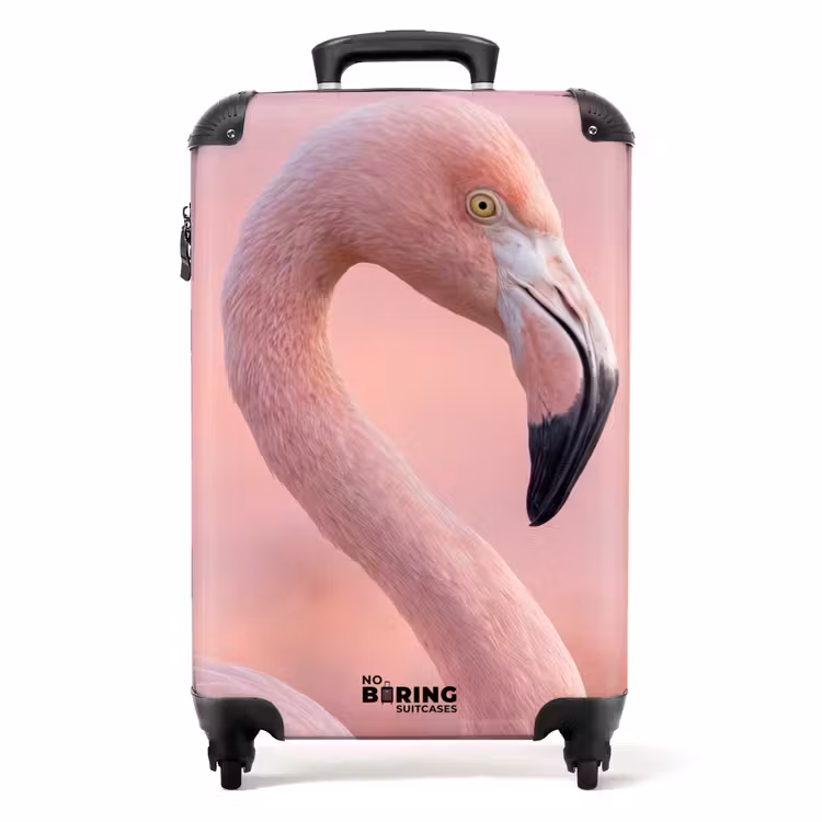 Koffer - Flamingo – Porträt – Rosa — 1