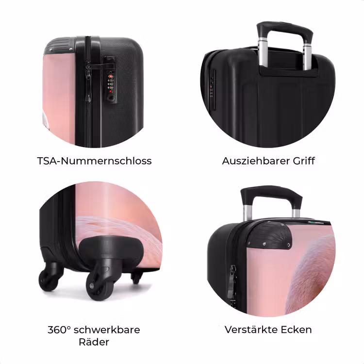 Koffer - Flamingo – Porträt – Rosa — 8