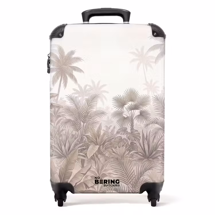 Koffer - Dschungel – Tropisch – Natur – Vintage – Beige — 1