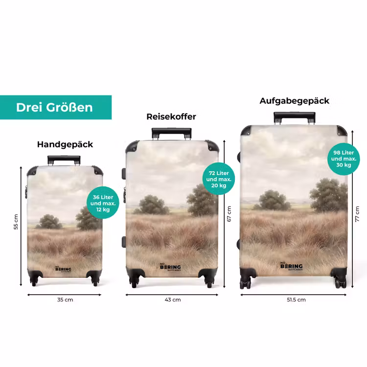 Koffer - Landschaft – Minimalistisch – Beige — 3