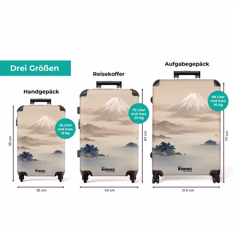 Koffer - Japanisch – Landschaft – Beige — 3