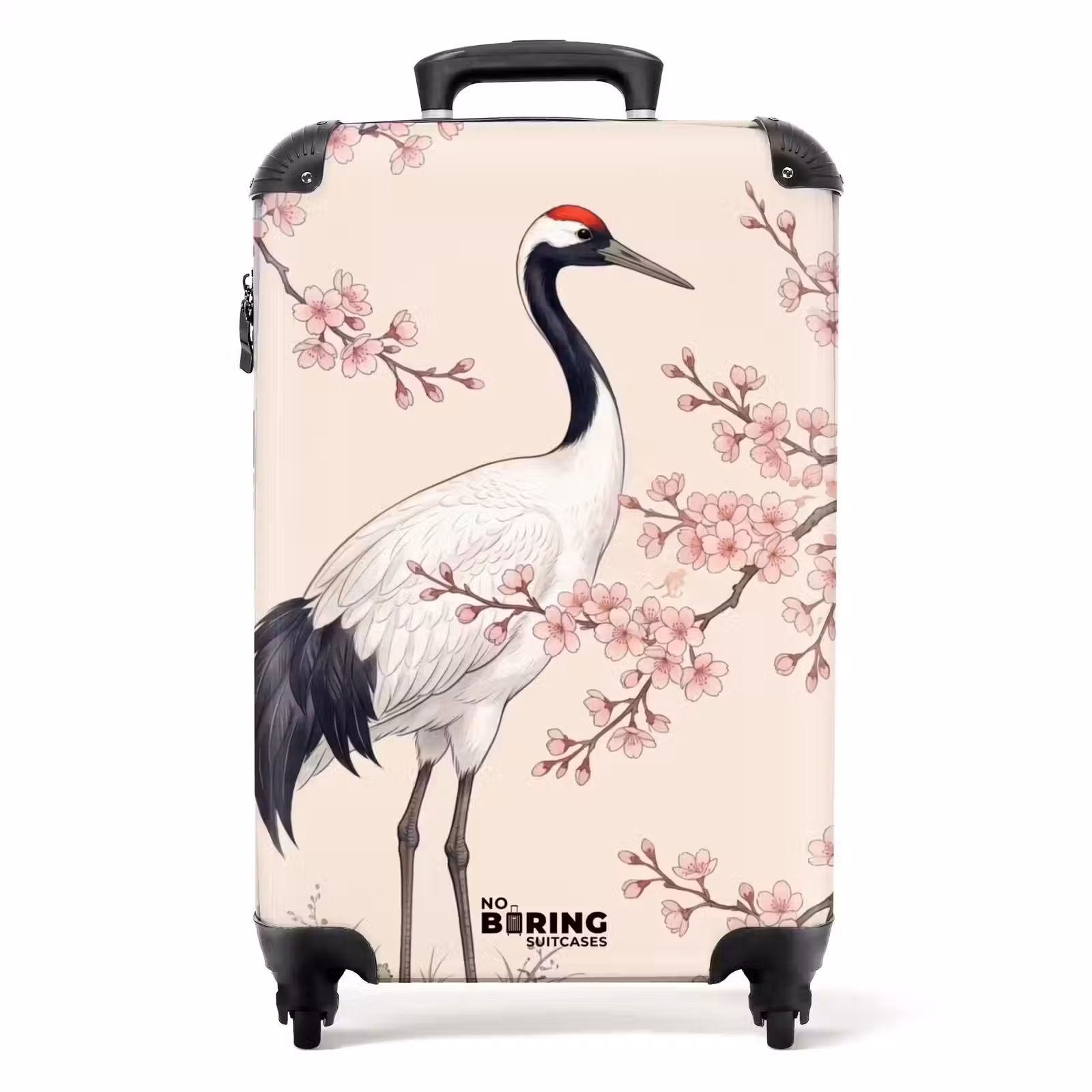 Koffer - Asiatisch – Kranich – Beige — 1