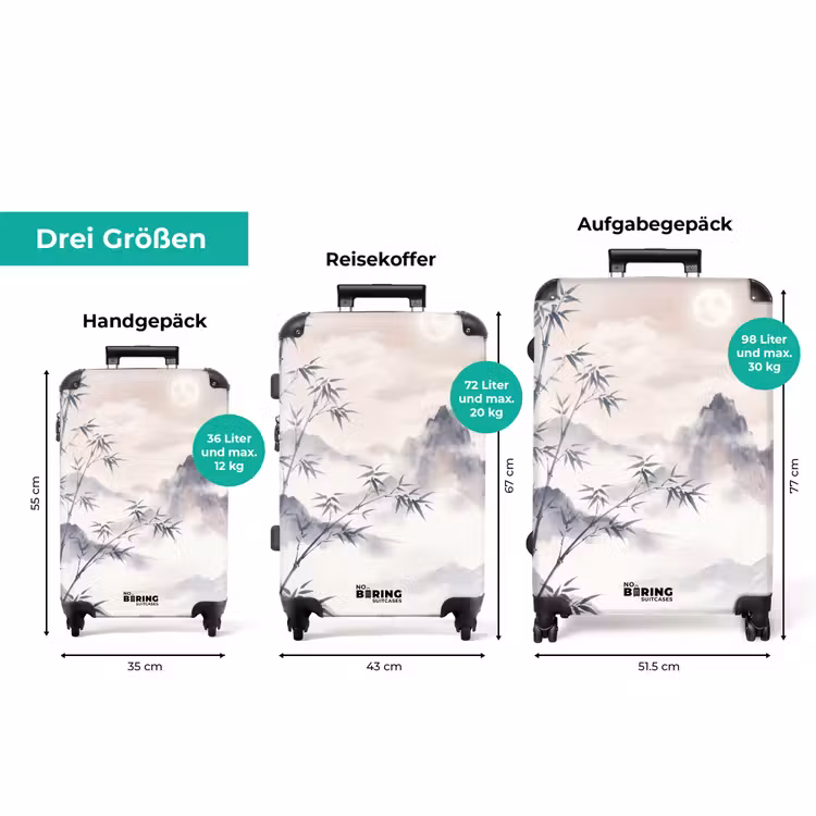 Koffer - Bambus – Asien – Grau — 3