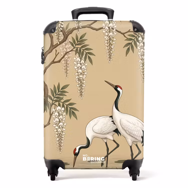 Koffer - Kraniche – Wasser – Beige — 1