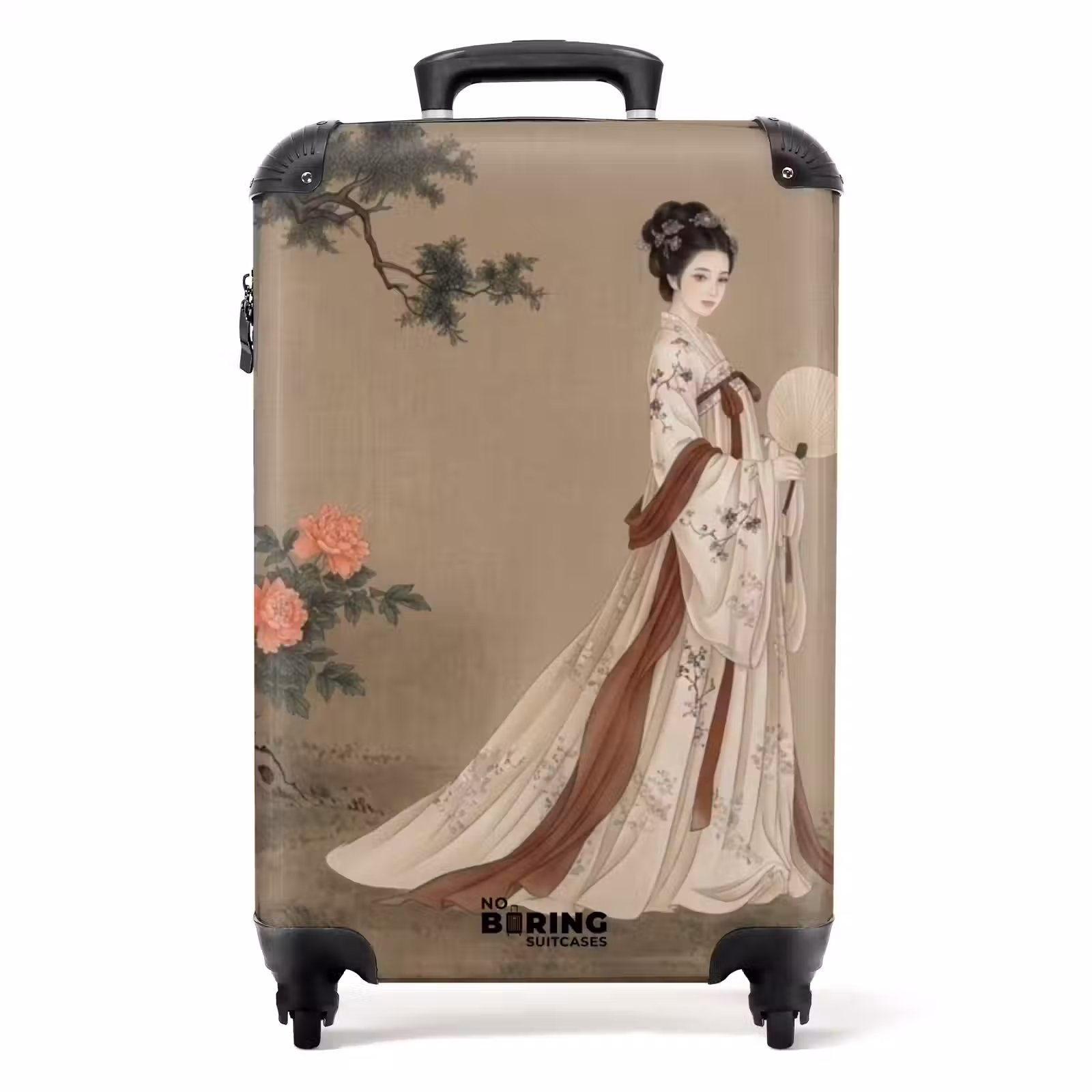 Koffer - Frau – Asien – Kunst – Beige — 1