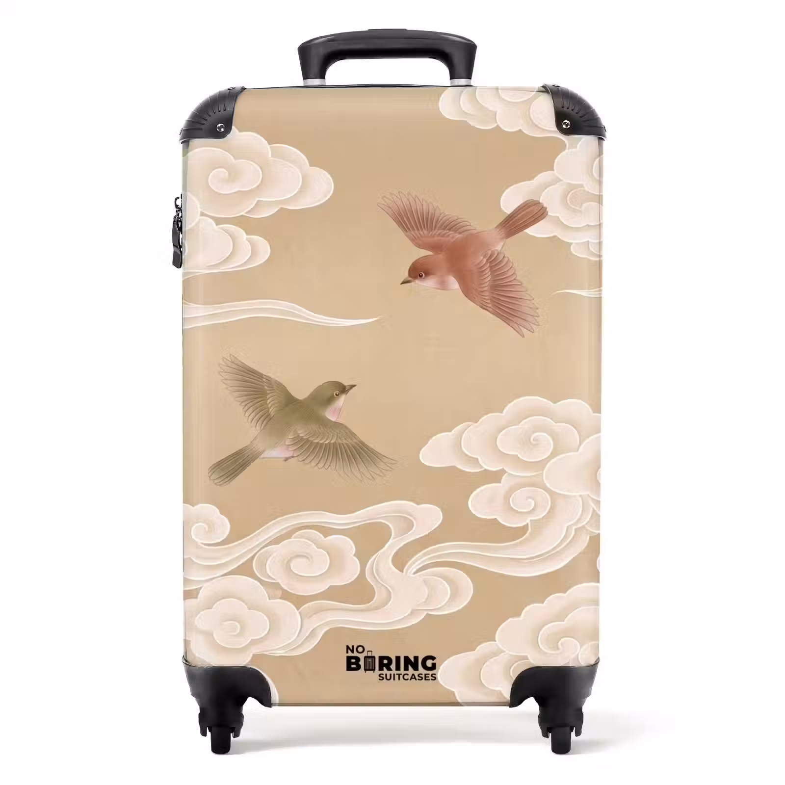 Koffer - Vögel – Fliegen – Beige — 1