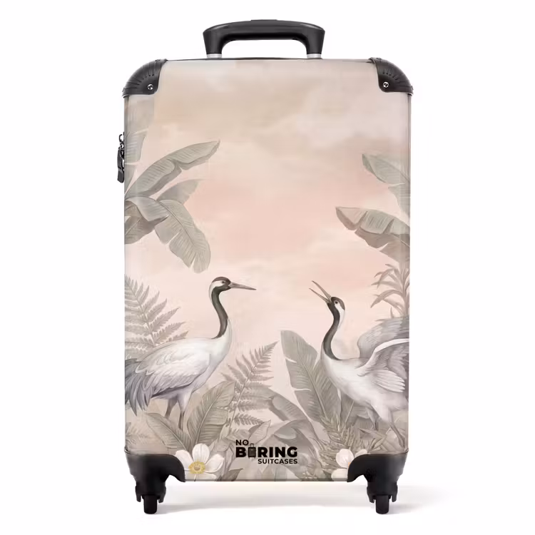Koffer - Kraniche – Natur – Rosa — 1
