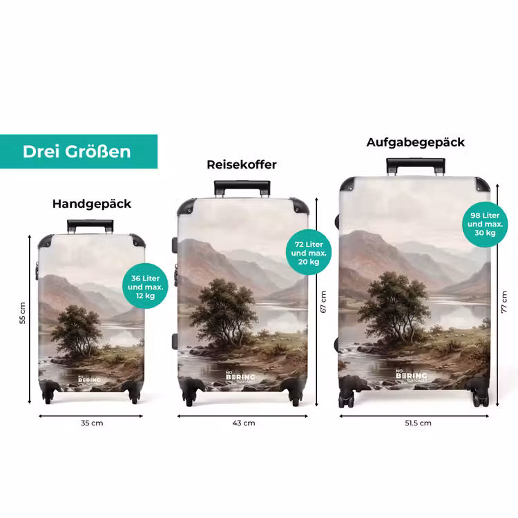 Koffer - Berglandschaft – See – Berge – Tal – Klassisch — 3