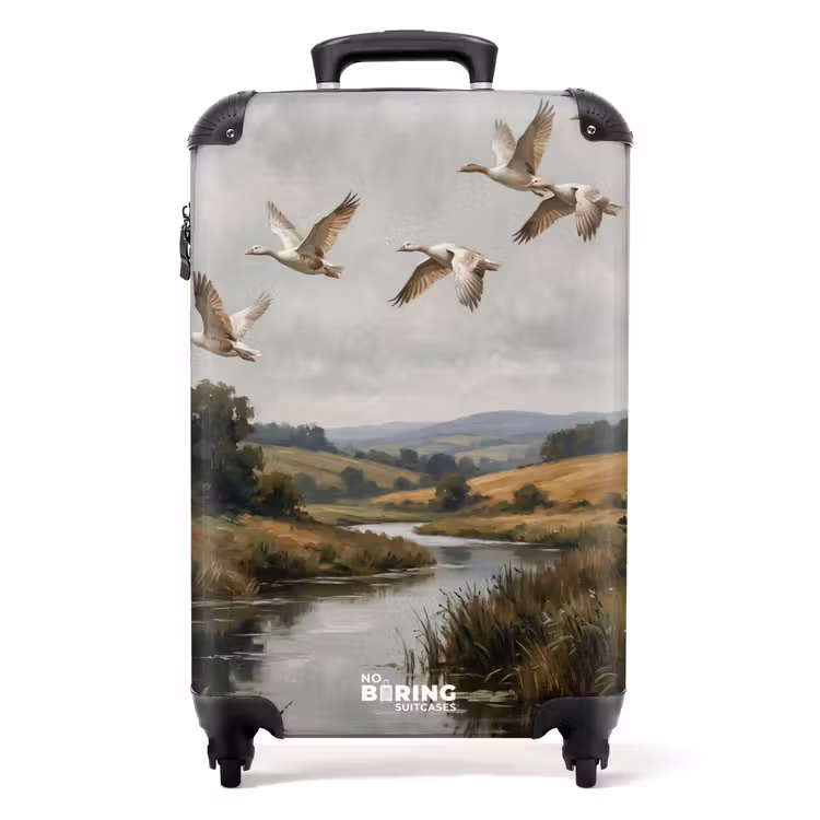 Koffer - Enten – Fluss – Landschaft – Flug – Nostalgisch — 1