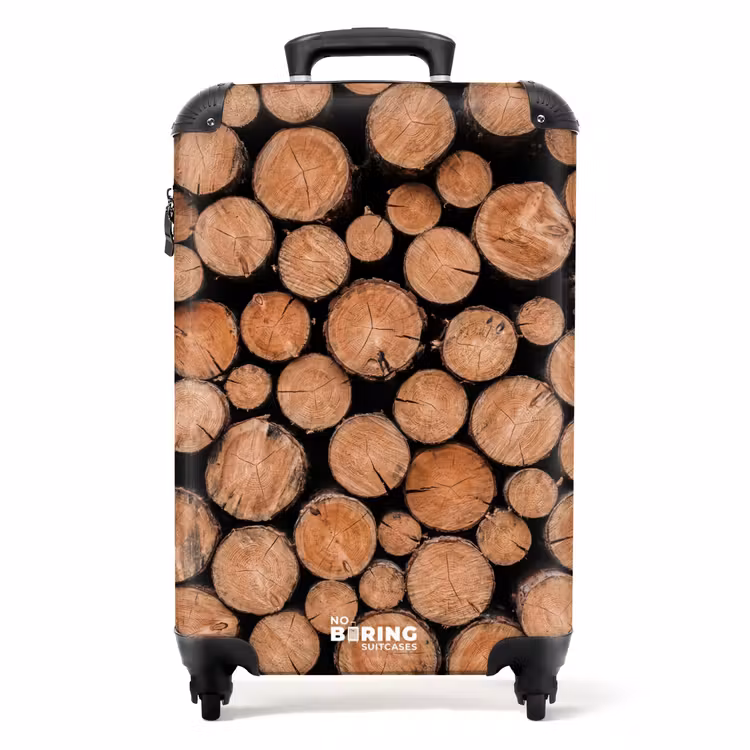 Koffer - Holzscheite – Textur – Muster – Braun – Rustikal — 1